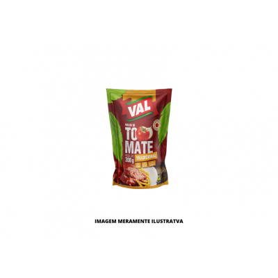 MOLHO DE TOMATE - VAL - 300g TRADICIONAL POUCH - CX36